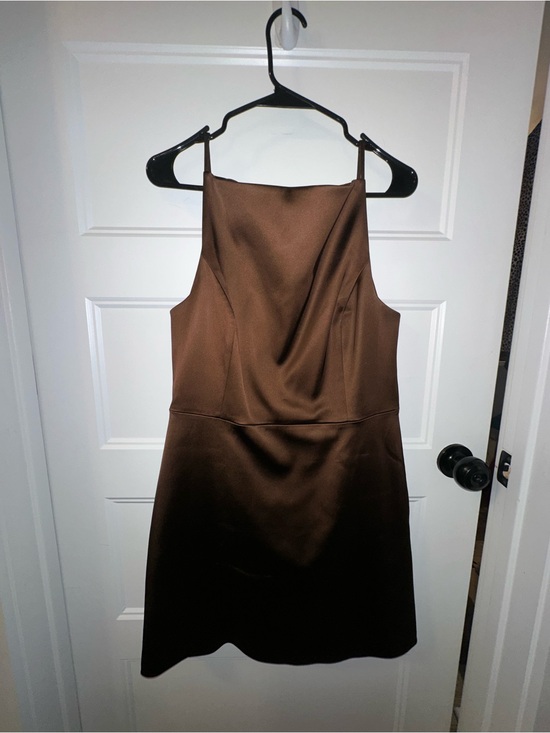 Wilfred Dresses & Skirts - Wilfred Brown Satin Mini Dress